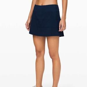 LULULEMON Pace Rival Tennis Golf Skort Skirt True Navy Blue 6